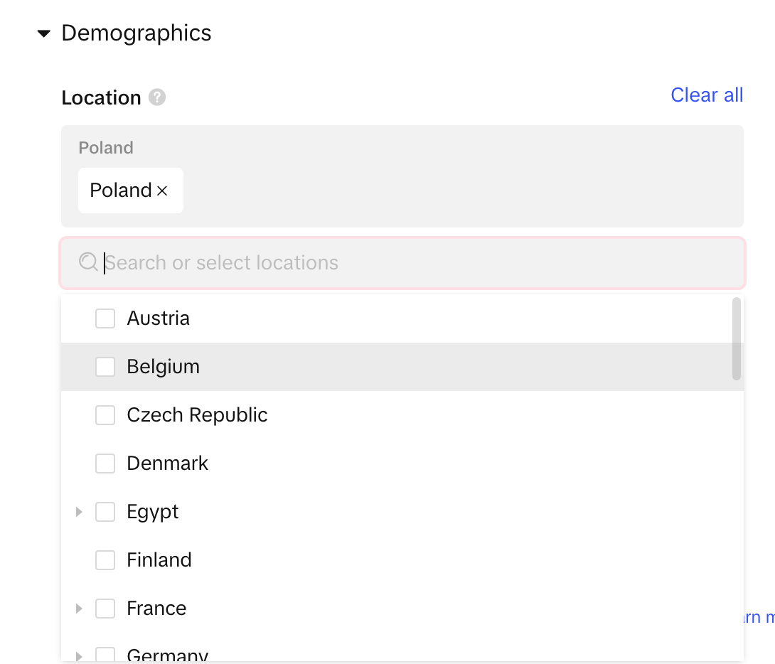 kryteria targetowania tiktok ads lokalizacja tiktok ads lokalizacja