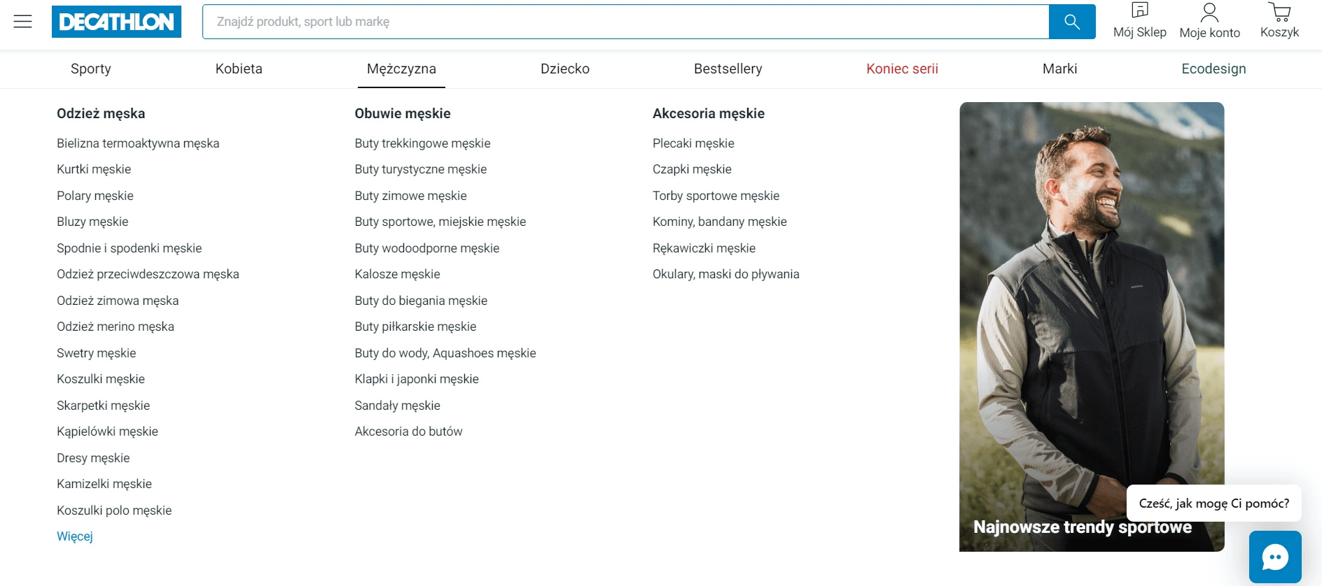 Jak pozycjonować sklep internetowy? 1 Kategorie w sklepie decathlon