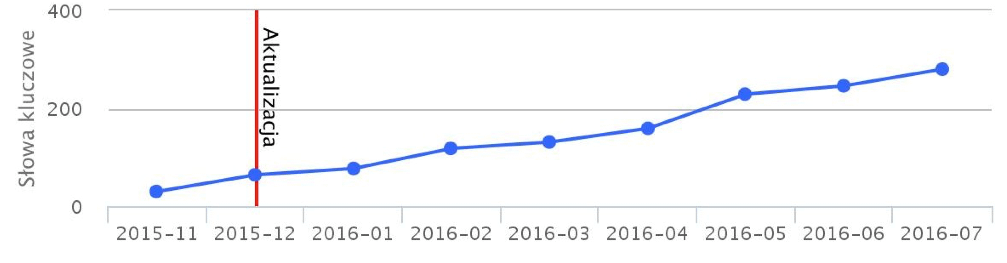 Case study: Pozycjonowanie sklepu z content marketingiem, analityką i strategią długiego ogona fraz kluczowych 1 meble kucehnne