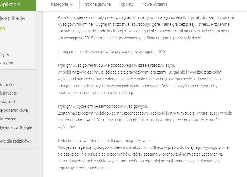 Zwiększanie Widoczności Aplikacji Mobilnych - ASO (Optymalizacja Google Play i App Store) 2 supersamochody